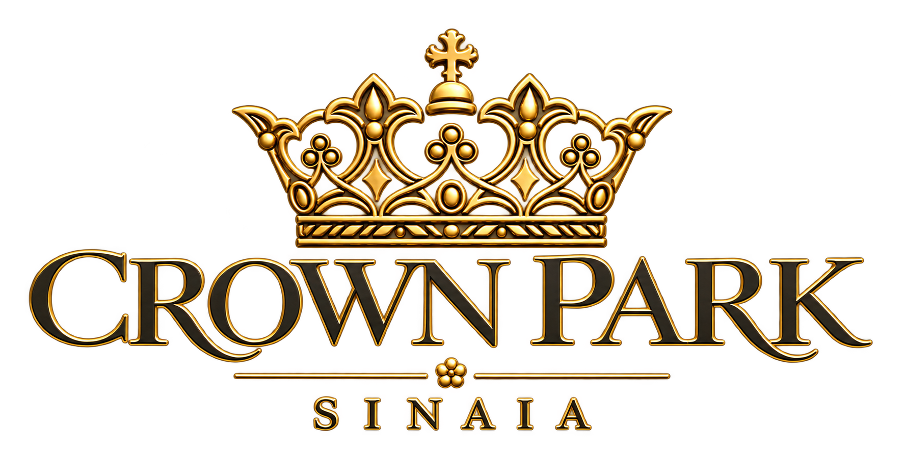 Crown Park Sinaia — coroană aurie și siglă elegantă